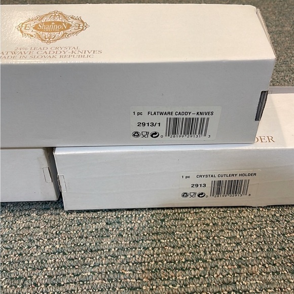 Set of 3 Crystal flatware caddies - Picture 4 of 5